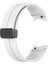 Samsung Galaxy Watch 4 40MM Kordon Düz Silikon Mıknatıslı HS24 Beyaz 1