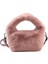 Yumuşak Kabarık Faux Kürk Çanta Peluş Tote Günlük Fermuar Kare Seyahat Sokak Crossbody Çanta 1