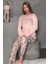 Fawn Kadın Flowers 3 Düğme Pijama Takımı (6805) 1