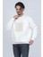 Erkek Desenli Bisiklet Yaka Sweatshirt 6609900 Ekru 1