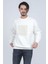Erkek Desenli Bisiklet Yaka Sweatshirt 6609900 Ekru 2