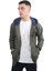 Booss Milano Boss Milano Erkek Armalı Fermuarlı Kapüşonlu Haki SWEATSHIRT-315 1