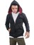 Erkek Armalı Fermuarlı Kapüşonlu Füme SWEATSHIRT-314 2