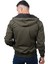 Erkek Basic Fermuarlı Kapüşonlu Haki Sweatshirt-4 3
