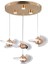 A Elegance Modern 3 Renk Led'li 4'lü Tasarım Sarkıt Gold Sarı Avize 3
