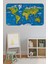 Eğitici Dünya Haritası Dünya Atlası Çocuk ve Bebek Odası Duvar Sticker 1