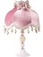 Sarkan Ponpon Dekorlu Abajur Pembe Klasik Model 1
