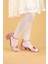 Kiko 768 Ayna Çam Günlük Kız Çocuk 3 cm Topuk Sandalet Ayakkabı Pudra 3