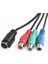 S-Video 9 Pin Erkek To 3 Rca Dişi & 4 Pin S-Video Dişi Dönüştürücü Adaptör 3