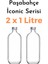 Iconic Cam Su Şişesi Yağ Limon Saklama Kabı Seti 2x1 Litre 1
