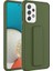 Samsung Galaxy A52 4g A525 Kılıf Silikon Standlı Elden Geçme Mıknatıslı Hand Strap Suni Derili Arka Koruma 1