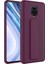Xiaomi Redmi Note 9 Kılıf Silikon Standlı Elden Geçme Mıknatıslı Hand Strap Suni Derili Arka Koruma 1