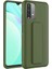 Xiaomi Redmi Note 10S Kılıf Silikon Standlı Elden Geçme Mıknatıslı Hand Strap Suni Derili Arka Koruma 1