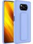 Xiaomi Poco X3 Pro Kılıf Silikon Standlı Elden Geçme Mıknatıslı Hand Strap Suni Derili Arka Koruma 1