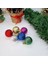 Yılbaşı Top Süs Karışık Buzlu Çizgili 4cm 6lı 1