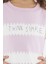 Kız Çocuk Oversize Baskılı Basıc S-Shırt-Pudra 5