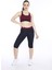 Kadın Vişne Kırçıllı Büstiyer Fitness Bra Spor Kapri Tayt Takım - 0116-1 3