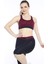 Kadın Vişne Kırçıllı Büstiyer Fitness Bra Spor Kapri Tayt Takım - 0116-1 5