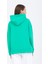 Pupiwessi Kadın Yeşil Kapüşonlu Oversize Sweatshirt-Hoodie 4