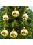 Yılbaşı Ağaç Süsleme Topları 6lı 6 cm Altın 1