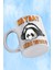 Sevimli Maskotlar Serisi (Yorgun Panda) Çift Taraflı Baskılı %100 Porselen Kupa 1