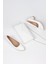 Kadın Beyaz Kısa Topuklu Stiletto Ayakkabı Çanta Takımı 1