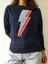 Lacivert Şardonlu Punch Işlemeli Sweatshirt 2
