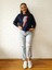Lacivert Şardonlu Punch Işlemeli Sweatshirt 3