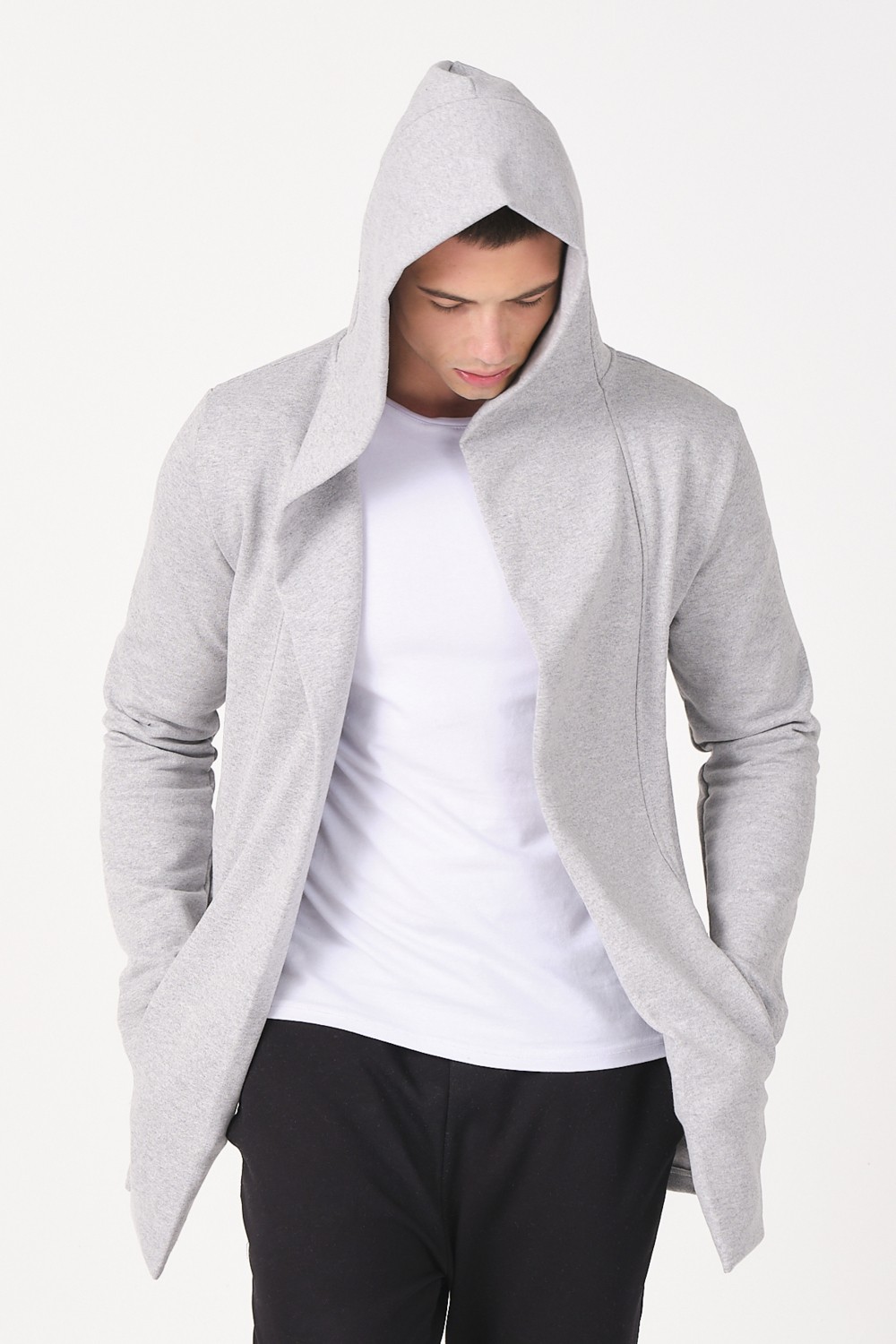 The Rule Erkek Siyah Regular Fit Uzun Hırka RF0002 %65 Pamuk %35 Polyester Düz Desenli Günlük Stil görsel 4