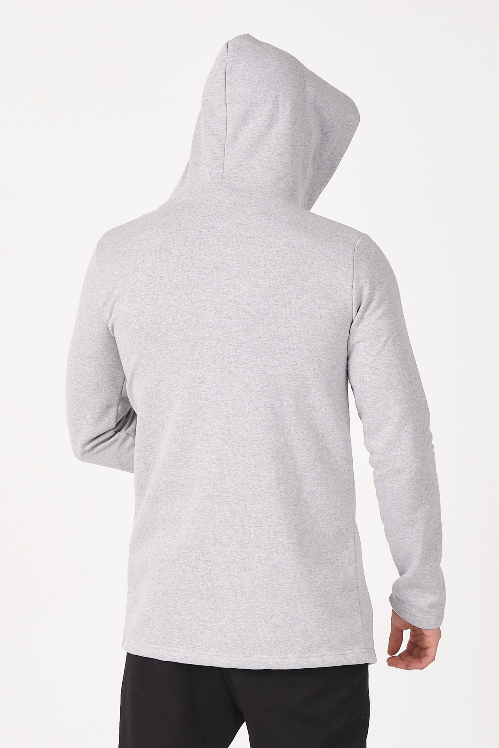 The Rule Erkek Siyah Regular Fit Uzun Hırka RF0002 %65 Pamuk %35 Polyester Düz Desenli Günlük Stil görsel 6