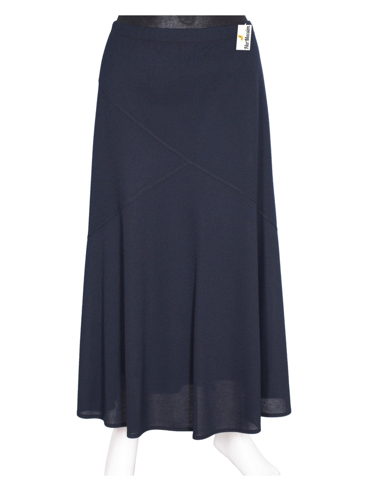 Hesna Kadın Firdevs Firuze Astarlı Çapraz Model Lacivert Etek