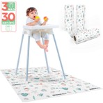 Minimono Mama Sandalyesi Altı ve Aktivite Örtüsü -Kullan At Ek Gıda Örtüsü - 100x120 cm - 3'lü Paket 30 Adet