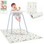 Minimono Mama Sandalyesi Altı ve Aktivite Örtüsü -Kullan At Ek Gıda Örtüsü - 100x120 cm - 3'lü Paket 30 Adet