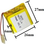 Sertec 582728 3.7V 400 mAh Lityum Polimer Pil Şarjlı Yüksek Performans 1.5A