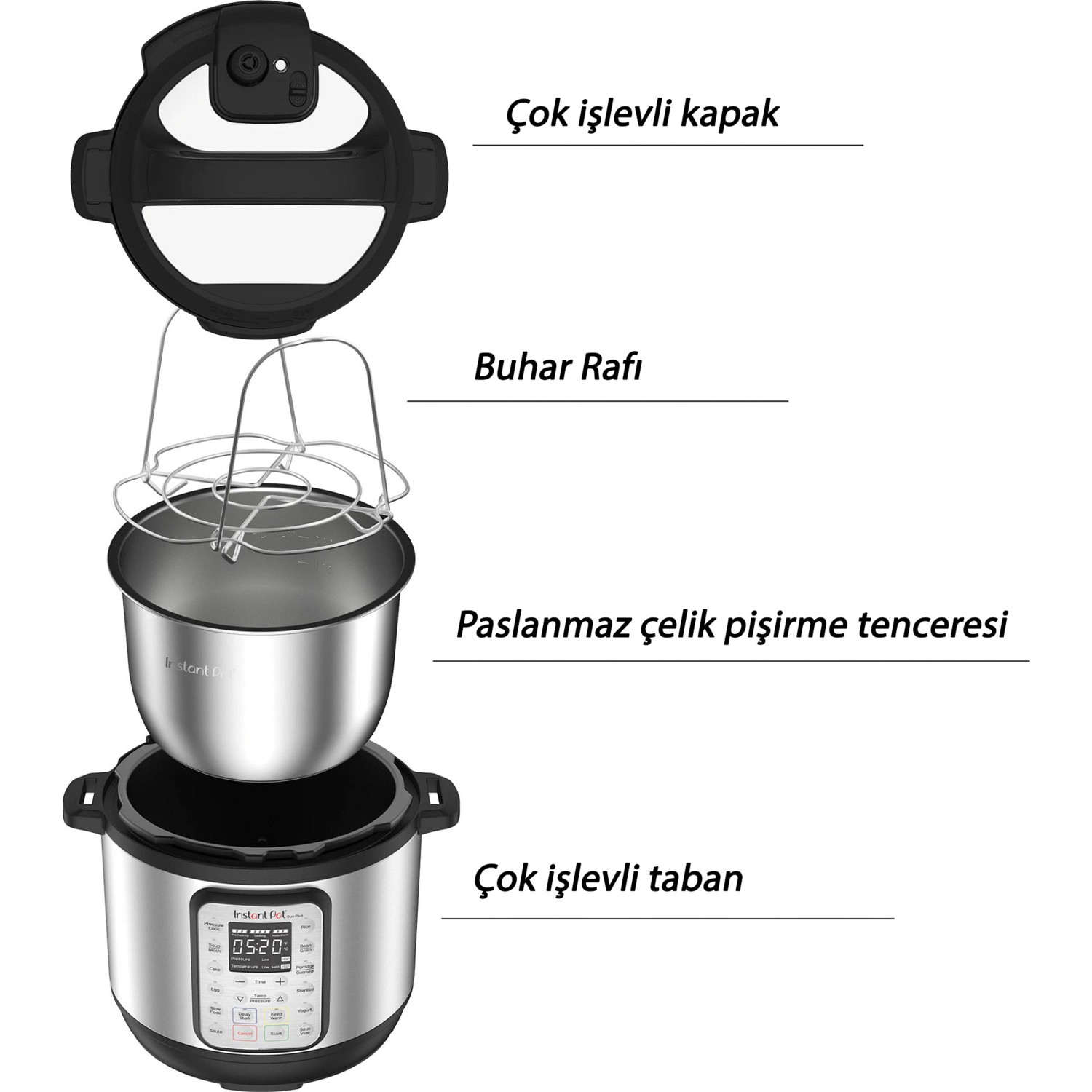 Instant Pot Duo Plus 9'u 1 Arada 5.7 Litre Basınçlı Fiyatı