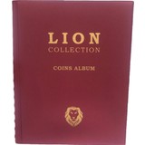 3Alp Koleksiyon Lion Madeni Para Albümü 12 Sayfa (210MMX265MM) - 372 Cepli - Bordo