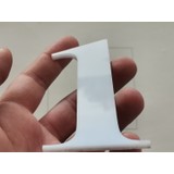 Doğa Reklam Kapı Numarası 25 cm Beyaz Pleksi Kendinden Yapışkanlı Bina Daire Villa Kapı Numarası Roma Yazı Tipi