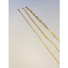 Bers Aksesuar Kadın Altın Kaplama Saat Yanı Zincir Bileklik