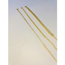 Bers Aksesuar Kadın Altın Kaplama Saat Yanı Zincir Bileklik