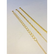 Bers Aksesuar Kadın Altın Kaplama Saat Yanı Zincir Bileklik