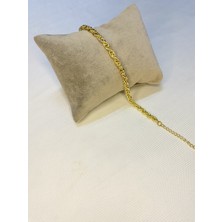 Bers Aksesuar Kadın Altın Kaplama Saat Yanı Zincir Bileklik