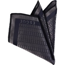 Esgue Gri & Lacivert Desenli Mendil