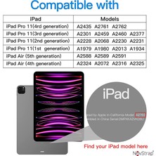 Novstrap Apple iPad Air 4 10.9 Inç ile Uyumlu Ekran Koruyucu Nano Esnek Cam A2072-A2316-A2324-A2325