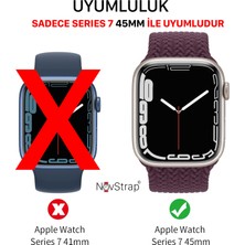 NovStrap Apple Watch Seri 7/8/9 45mm ile Uyumlu Ekran Kasa Koruyucu Kapak Kılıf 360 Tam Koruma