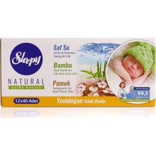 Sleepy Natural Yenidoğan Islak Mendil 12X40 480 Yaprak