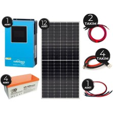 Lexron Teknovasyon Arge Güneş Enerjisi Solar Paketi 5.6kva Inverter 450 Watt Güneş Paneli 200 Amper Jel Akü