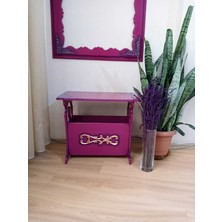 Aslı Sanat Flört Rengi Gazetelikli Sehpa