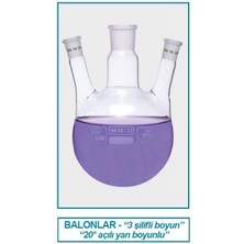 Isolab 030.38.500 Balondibi Yuvarlak3 BOYUNLUBOYUN:NS24/29YAN BOYUN:NS19/26  500 ml 1 Adet