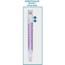 Isolab 033.18.403 Soğutucu  Dimroth  400 mm  DIŞI:NS29/32 ERKEK:NS29/32  P.p Yan Kol 1 Adet