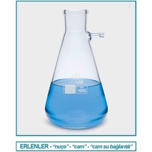 Isolab 040.01.100 Erlen  Nuçe  Cam  Cam Su Giriş Borulu  100 ml 1 Adet